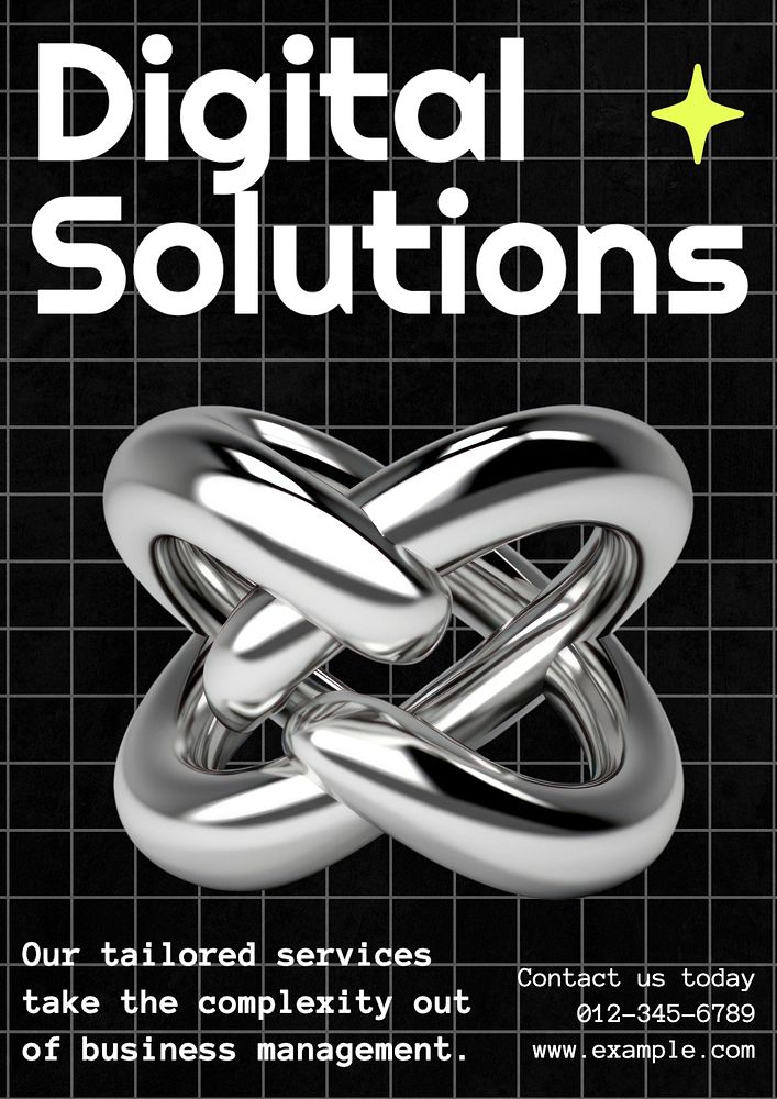 Digital solutions poster template