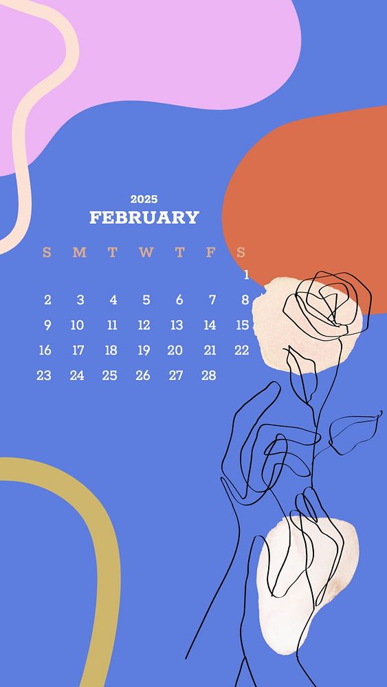 february-2025-calendar-instagram-story-free-editable-template-rawpixel