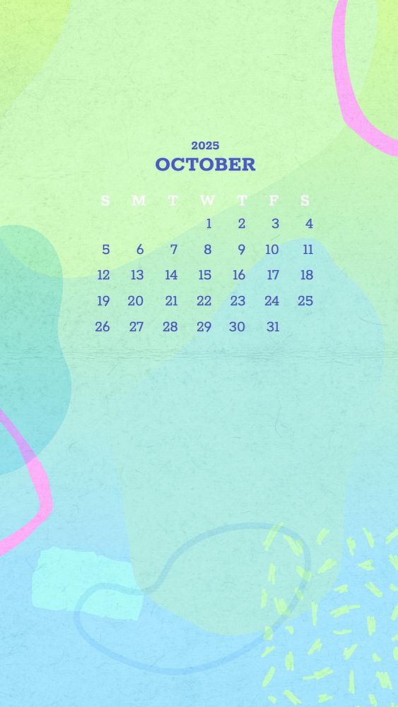 October 2025 calendar Instagram story | Free Editable Template - rawpixel