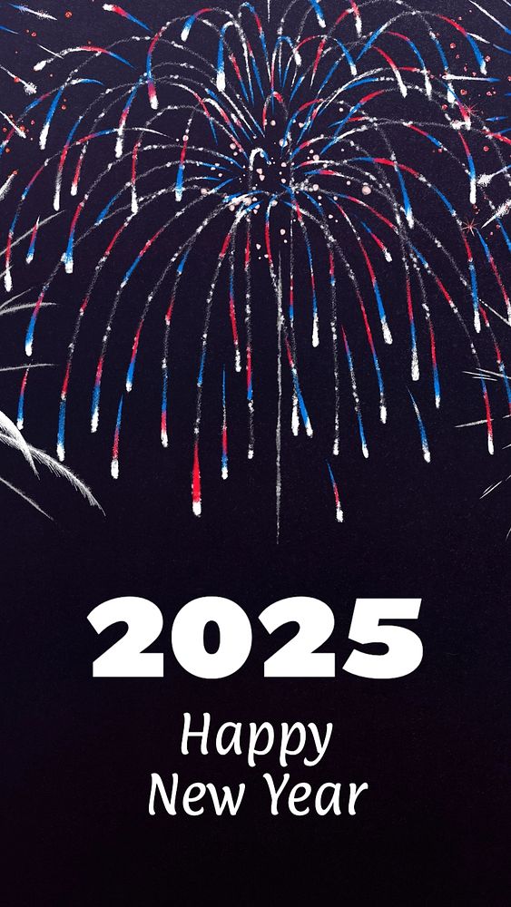 New Year 2024  Instagram story template, editable text