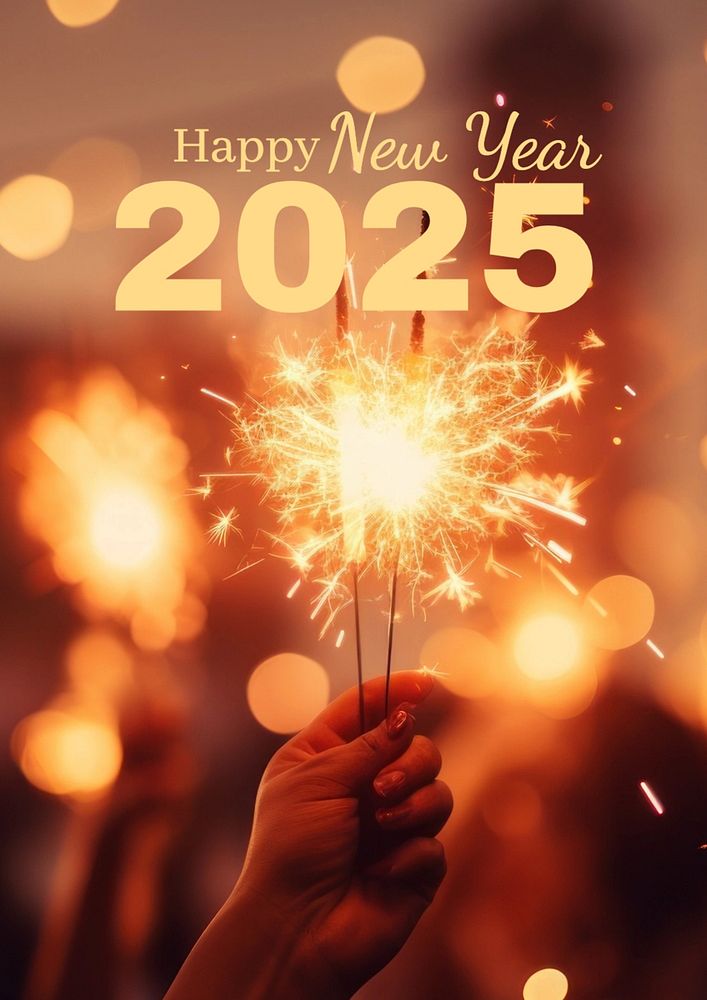 New year 2024 poster template, editable text and design