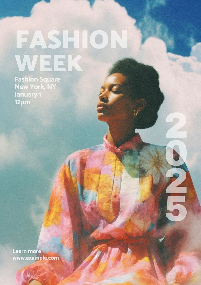 Fashion week poster template and design