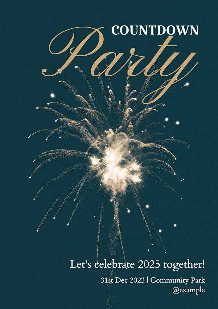 Countdown party poster template and design