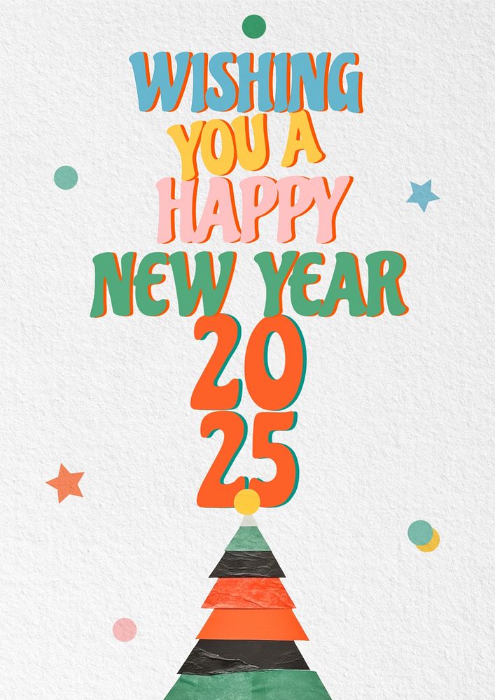 Happy new year poster template and design