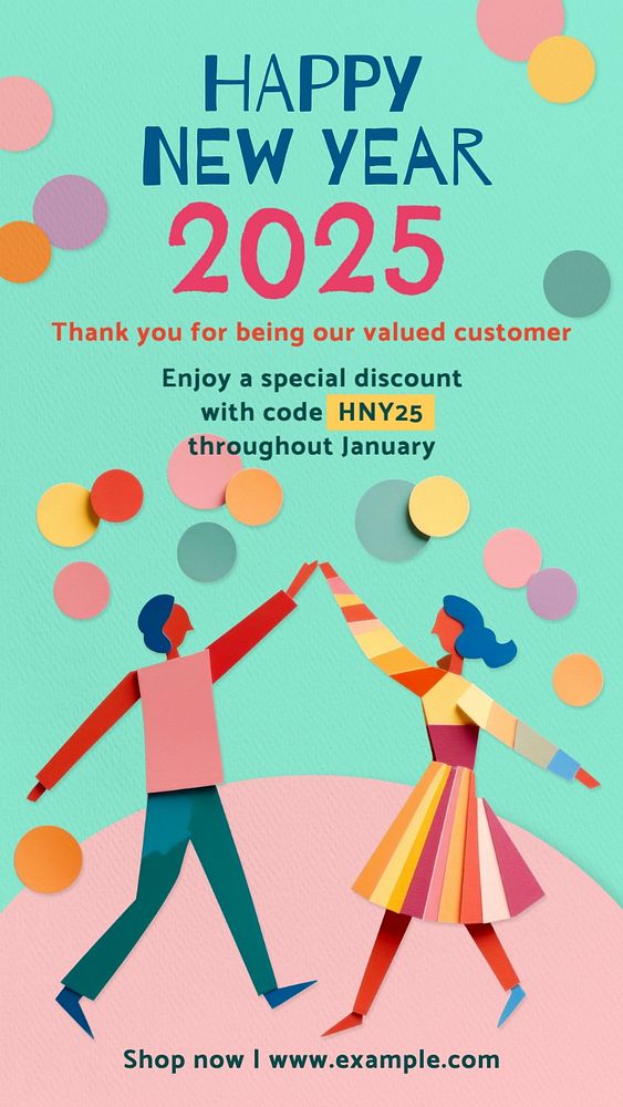 New year sale Instagram story template