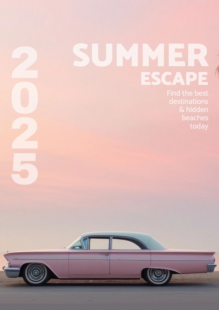 Summer escape poster template