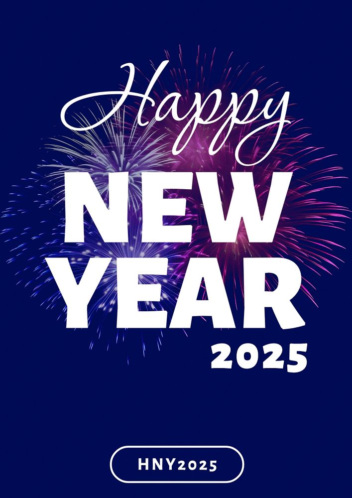 Happy new year poster template