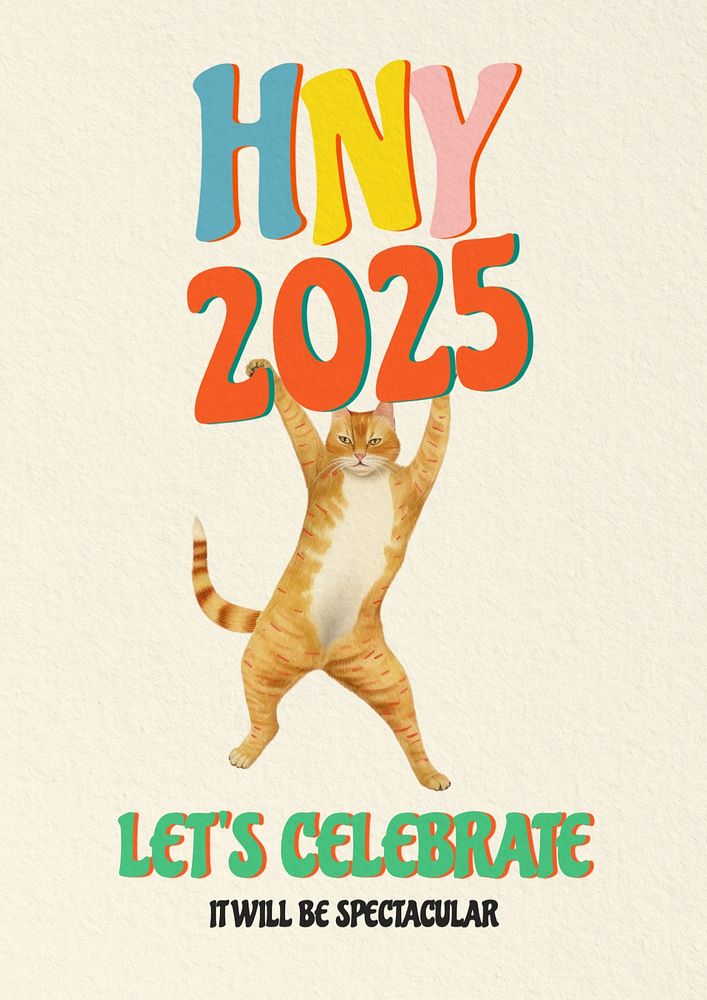 Happy new year poster template