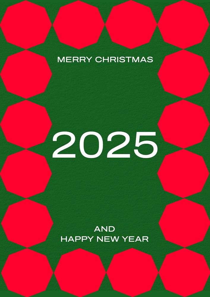 Christmas & new year poster template