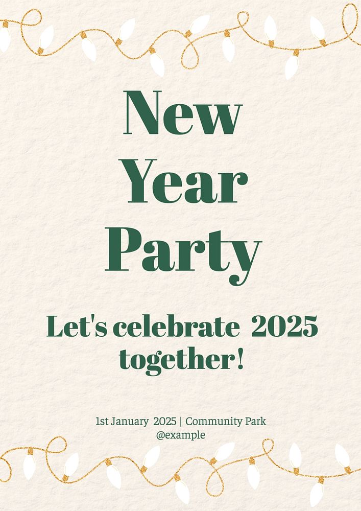 New year party poster template