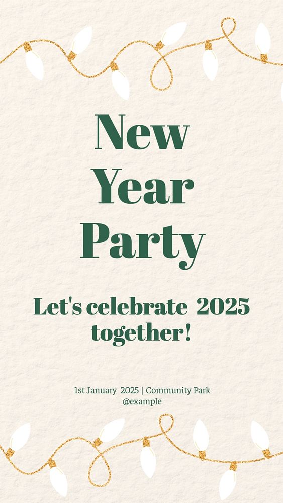 New year party Instagram story template