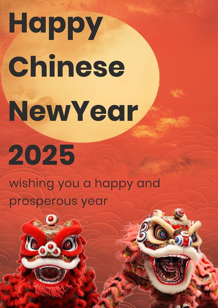 Chinese new year poster template