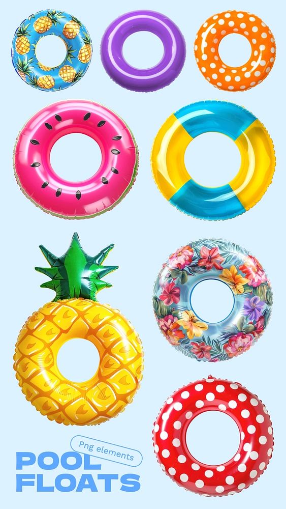 Inflatable swimming rings, editable element | Premium Editable Design ...