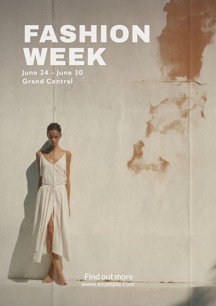 Fashion week poster template