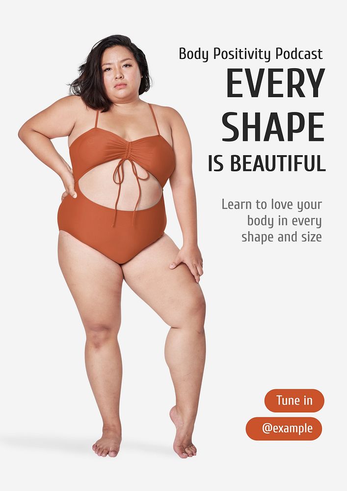 Body positivity poster template