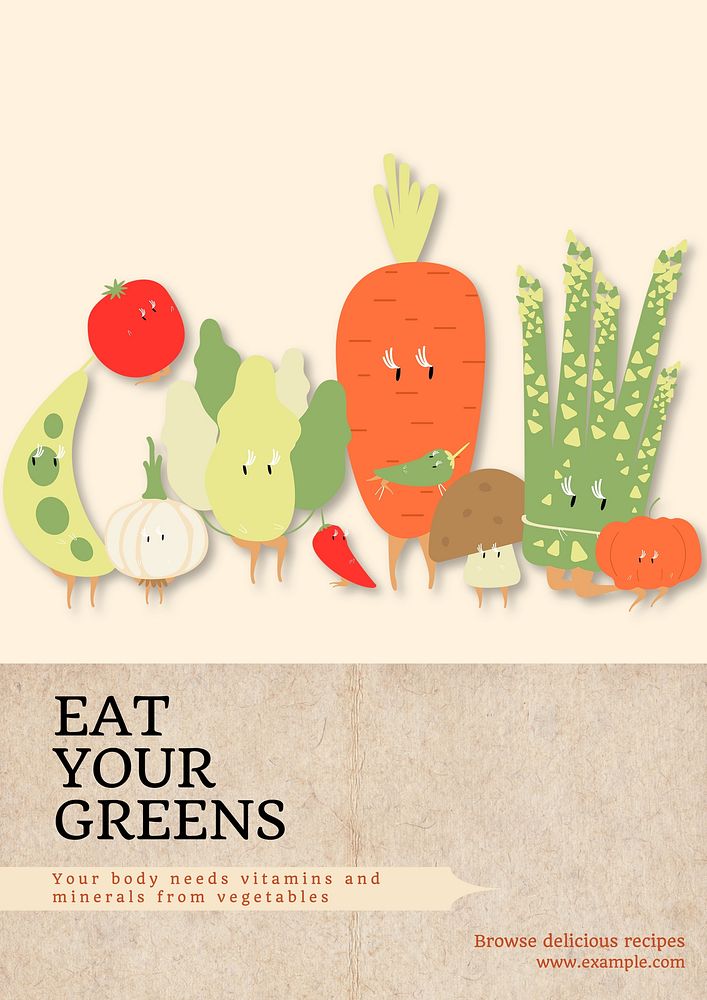 Eat your greens poster template