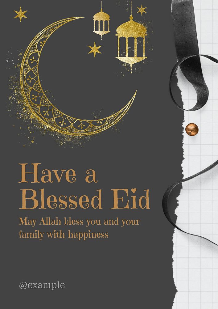 Have a blessed Eid poster template