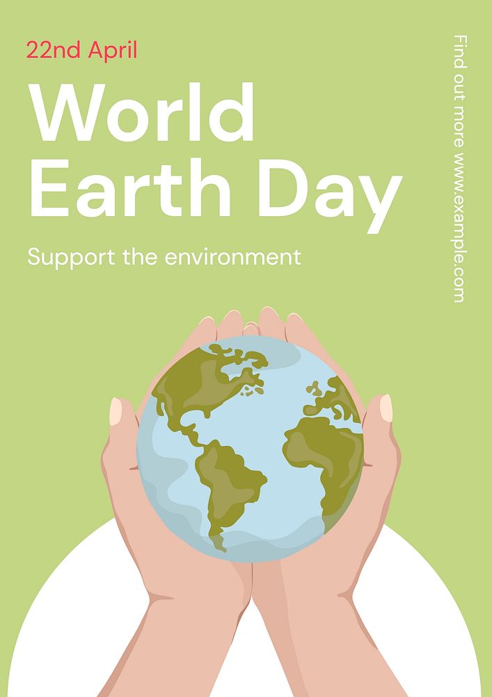 World earth day poster template and design