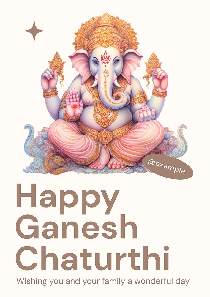 Ganesh Chaturthi poster template
