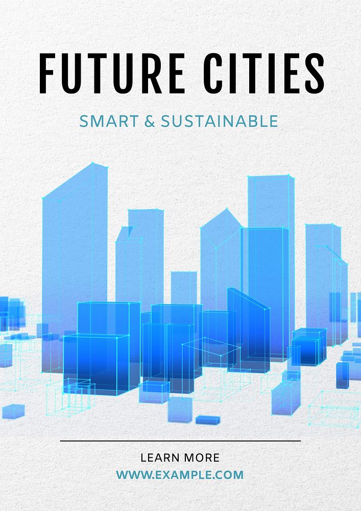 Future cities poster template