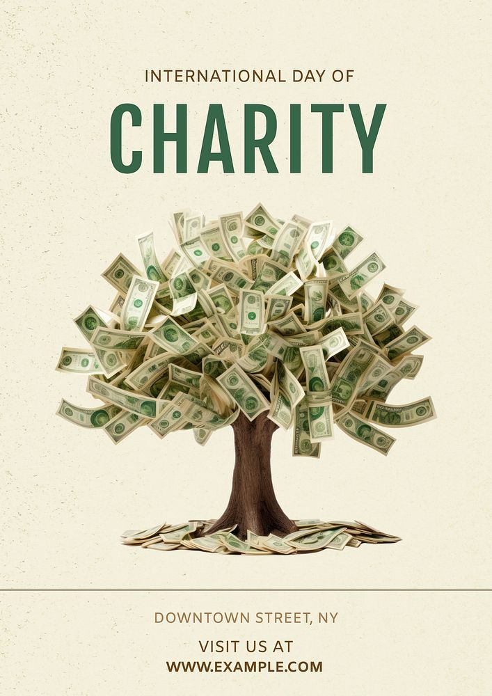 Charity day  poster template