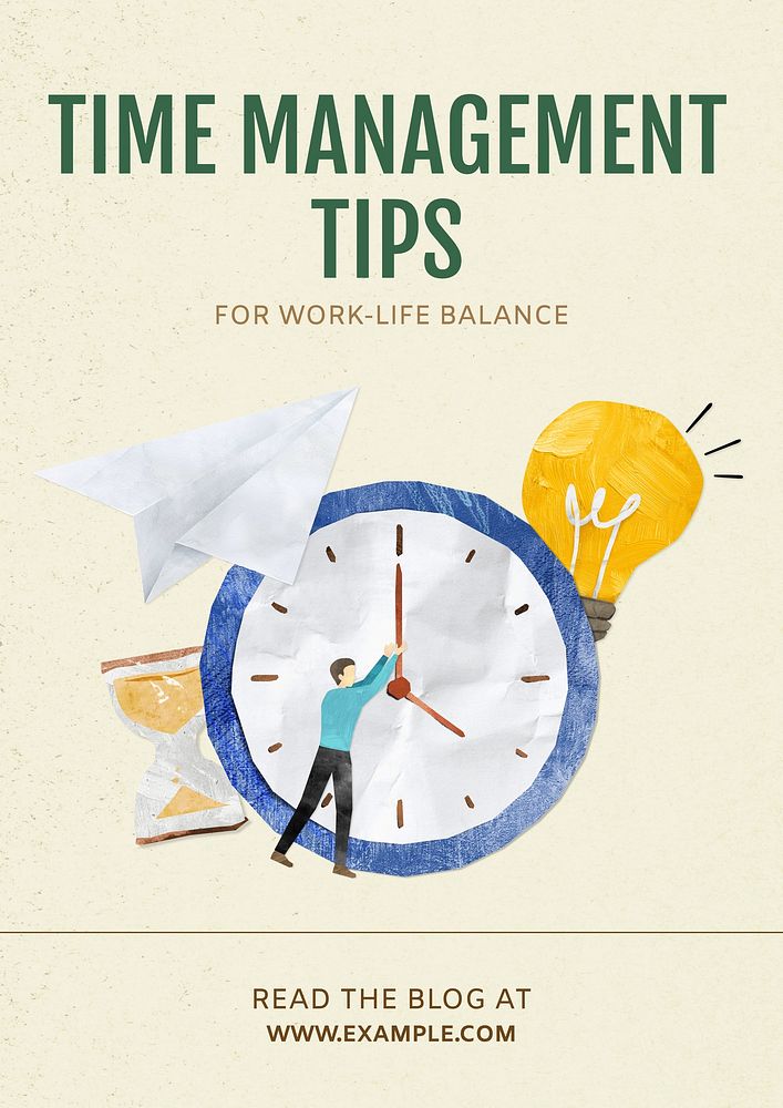 Time management poster template