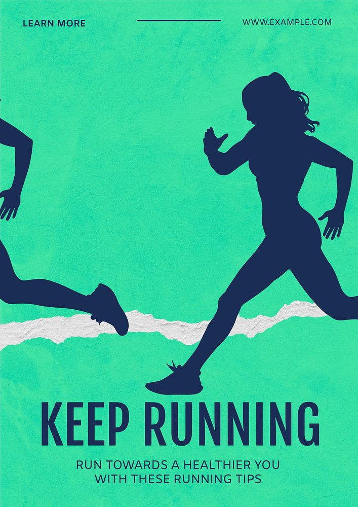 Keep running   poster template