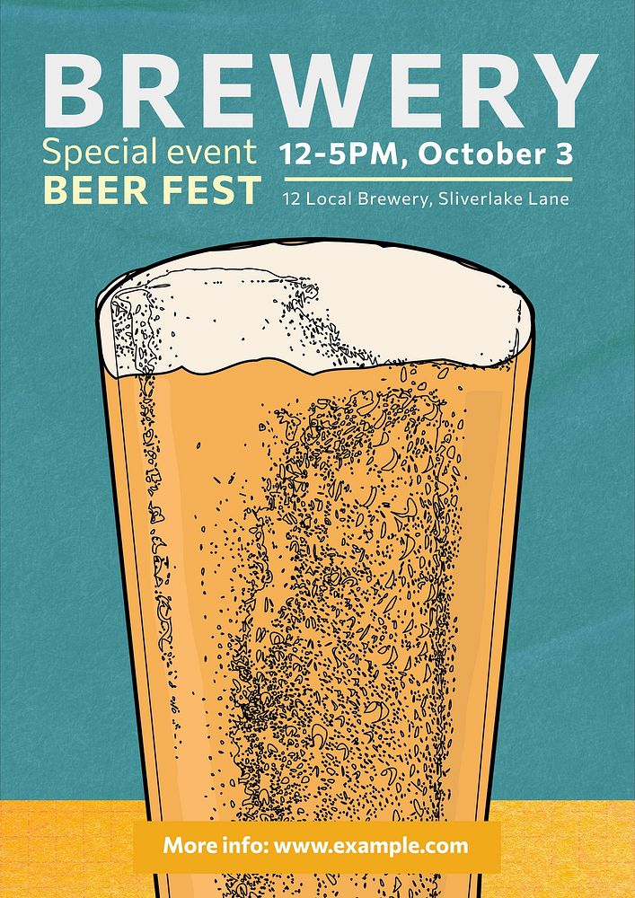 Brewery's beer fest    poster template