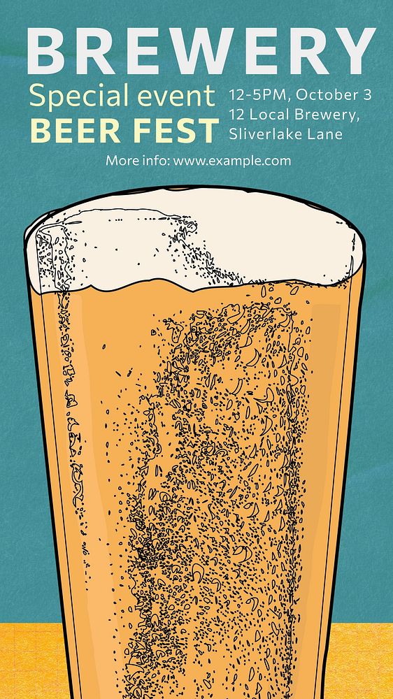 Brewery's beer fest Instagram story template