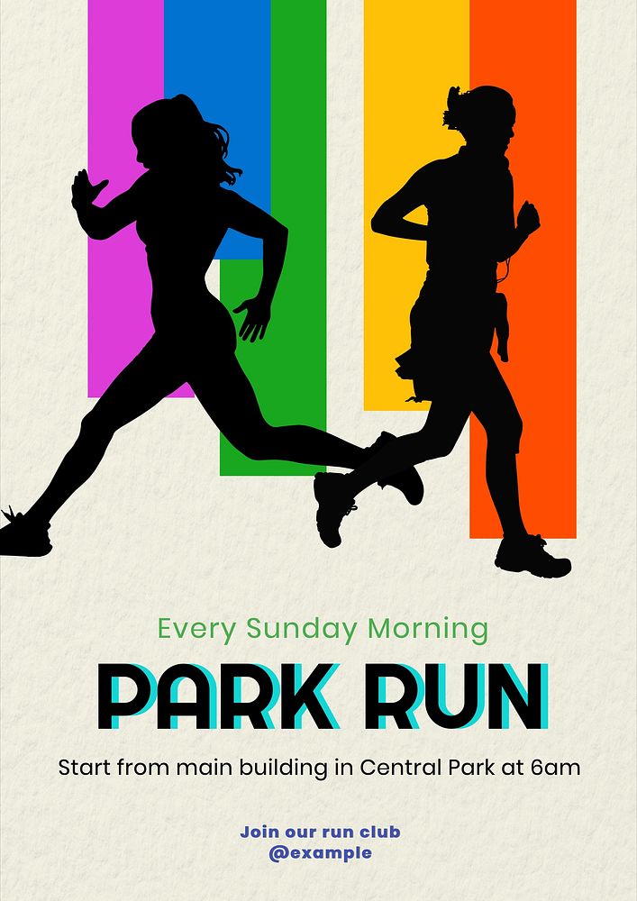 Park run   poster template