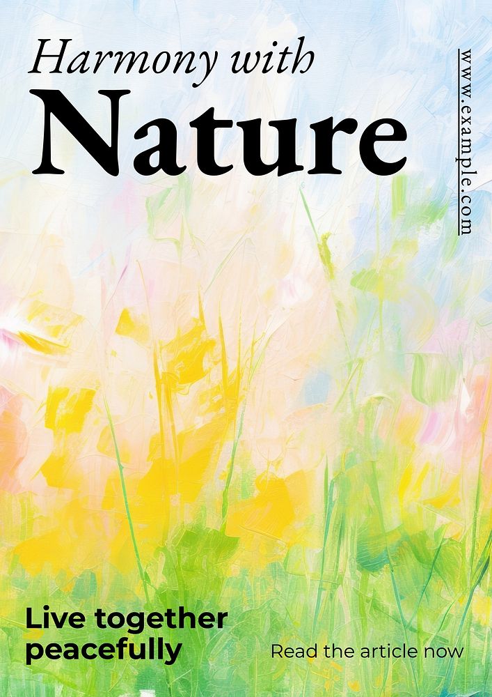 Nature harmony poster template