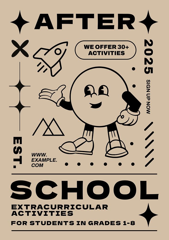 After school program poster template