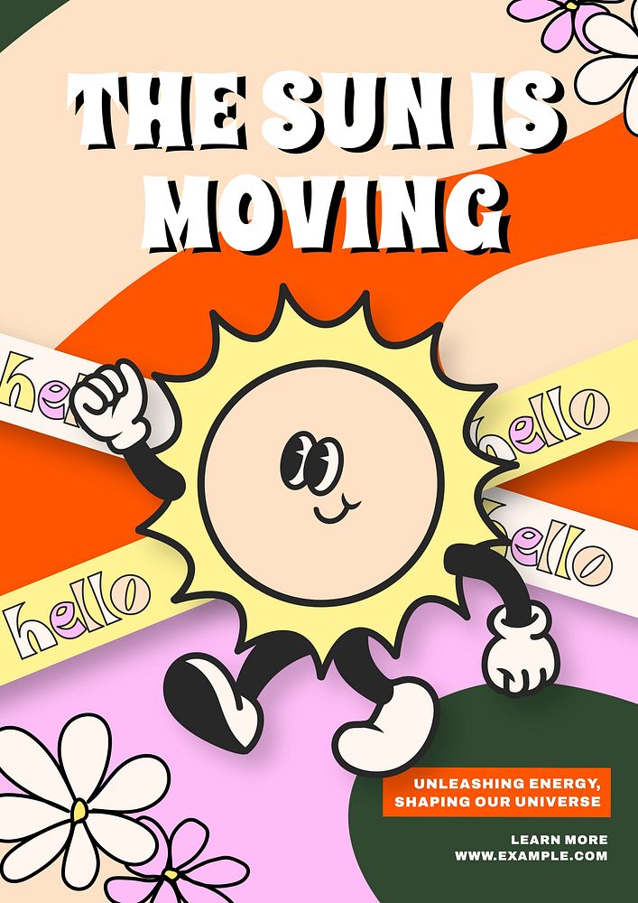 Moving announcement poster template