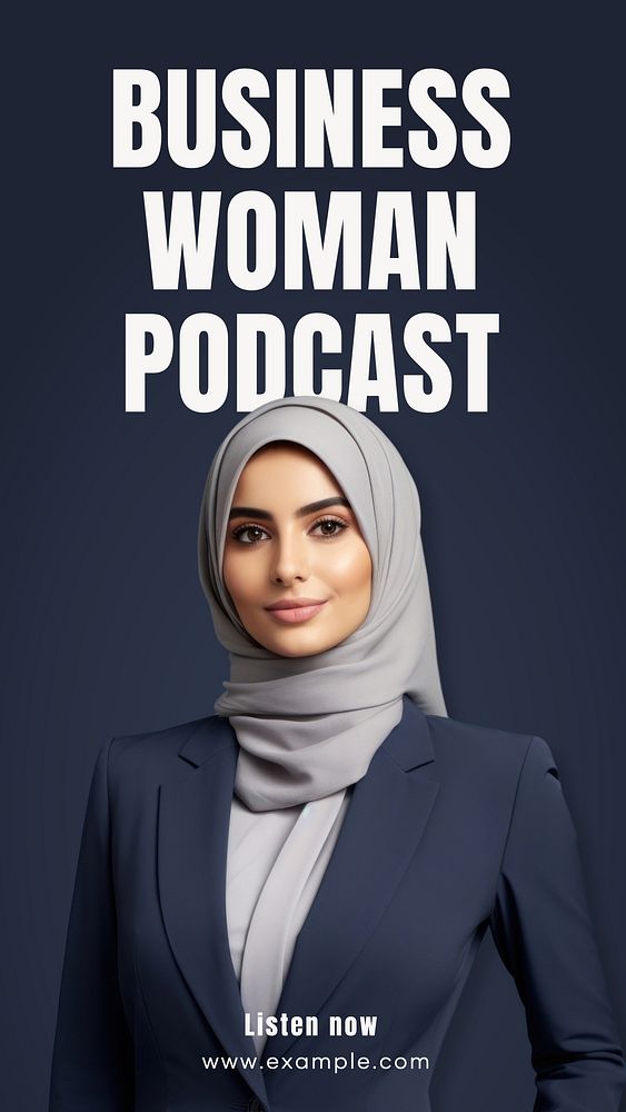 Business woman podcast Instagram story template