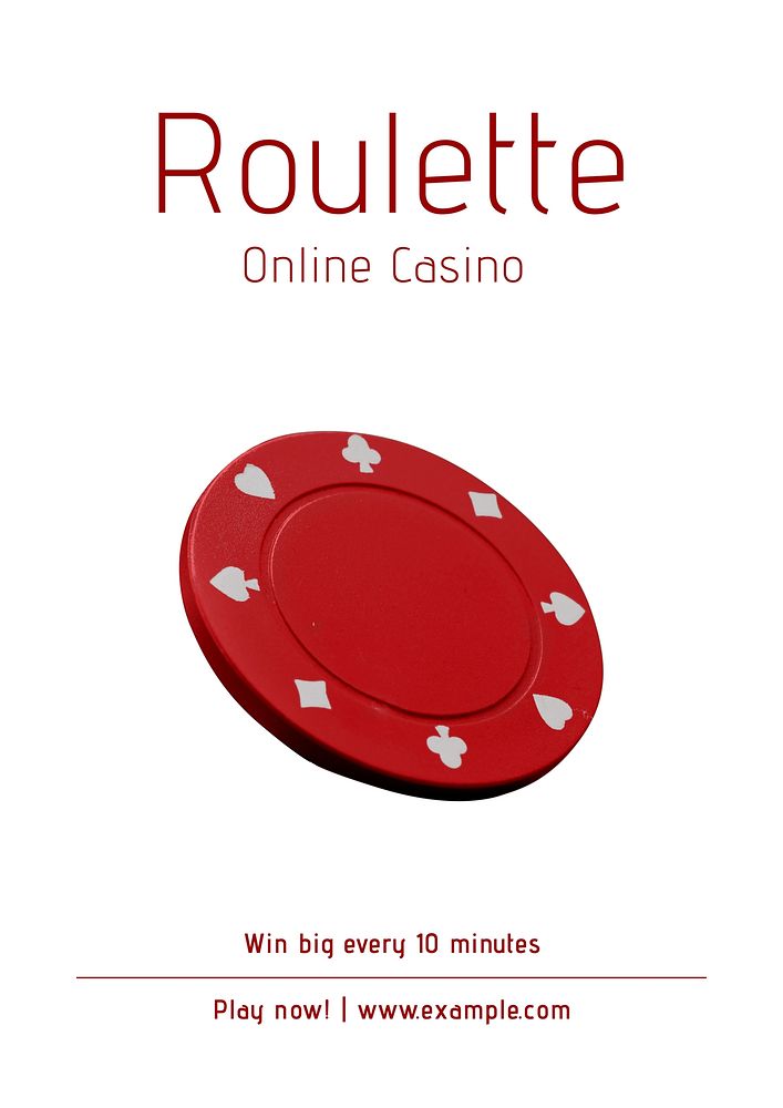 Roulette poster template