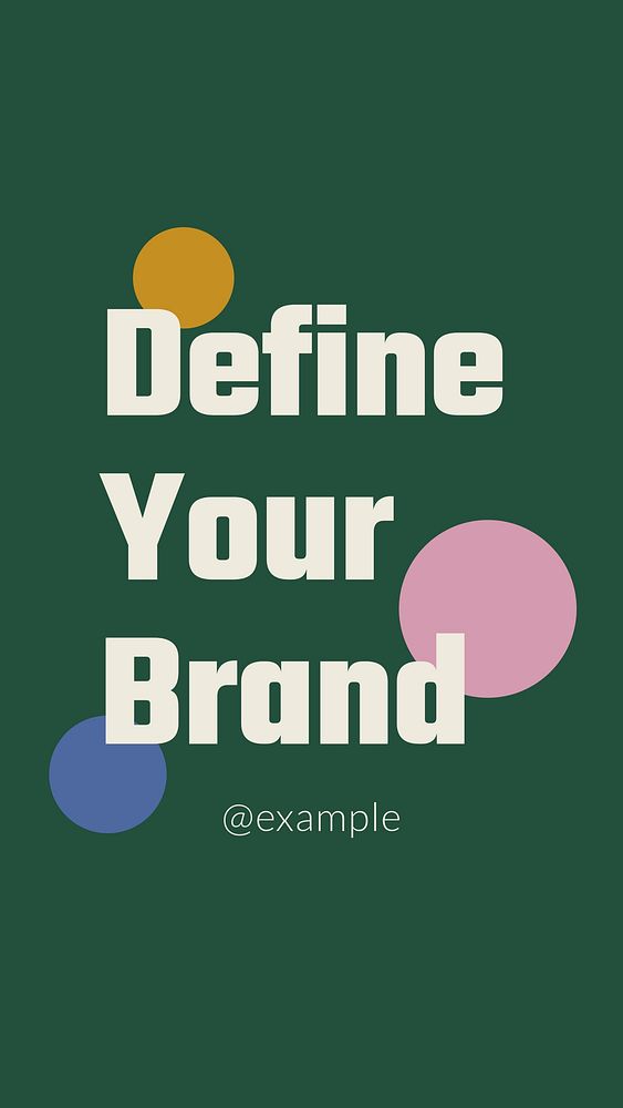 Define your brand   Instagram post template
