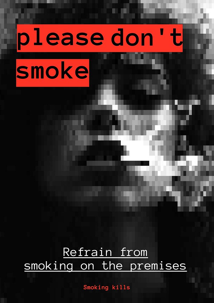 Do not smoke  poster template