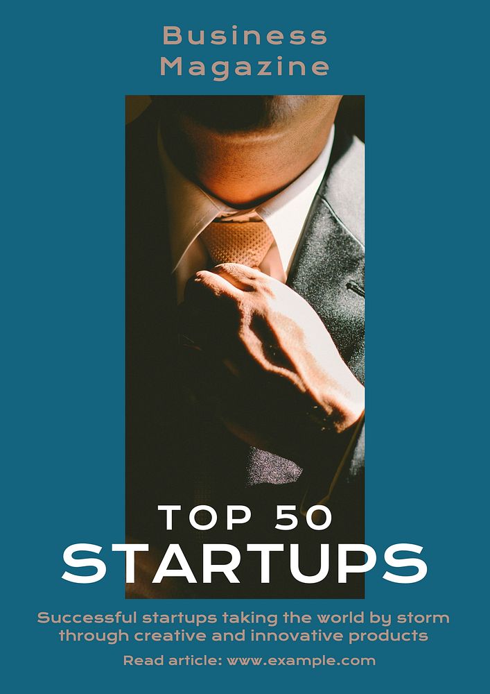 Top startups poster template