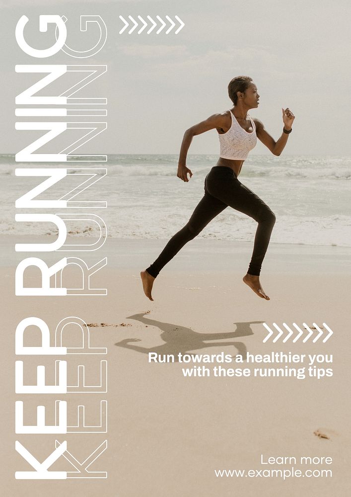 Keep running poster template