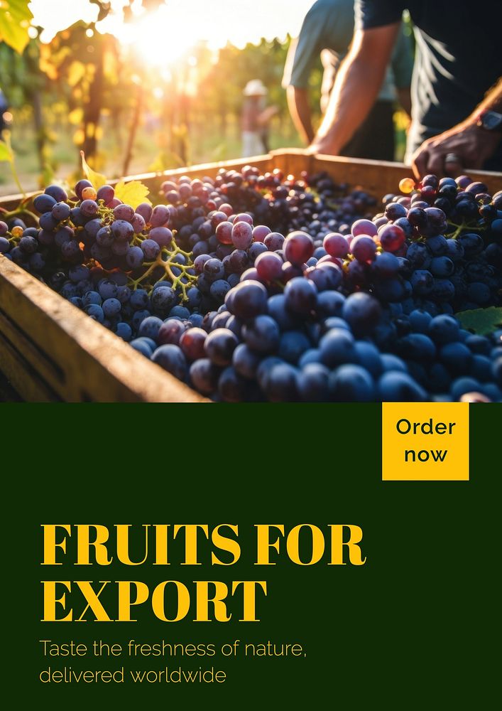 Fruit export poster template