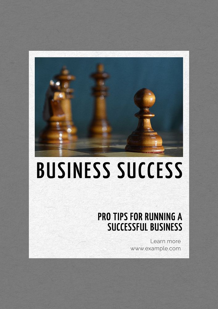 Business success poster template