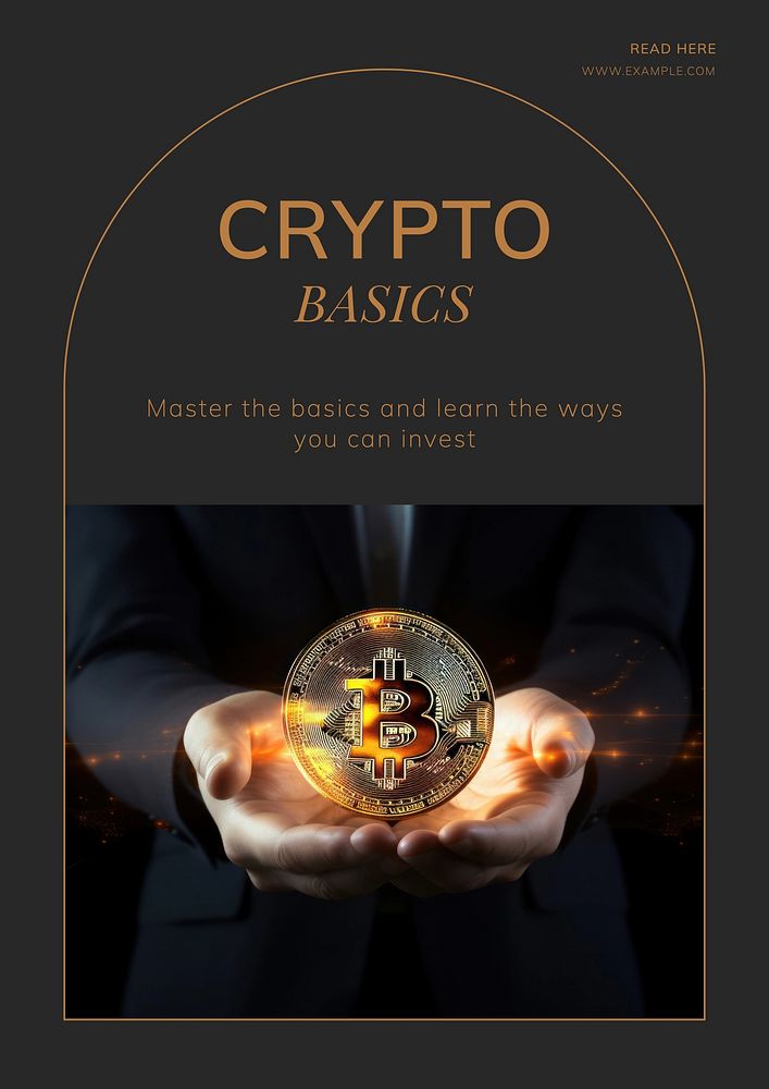 Crypto basics poster template