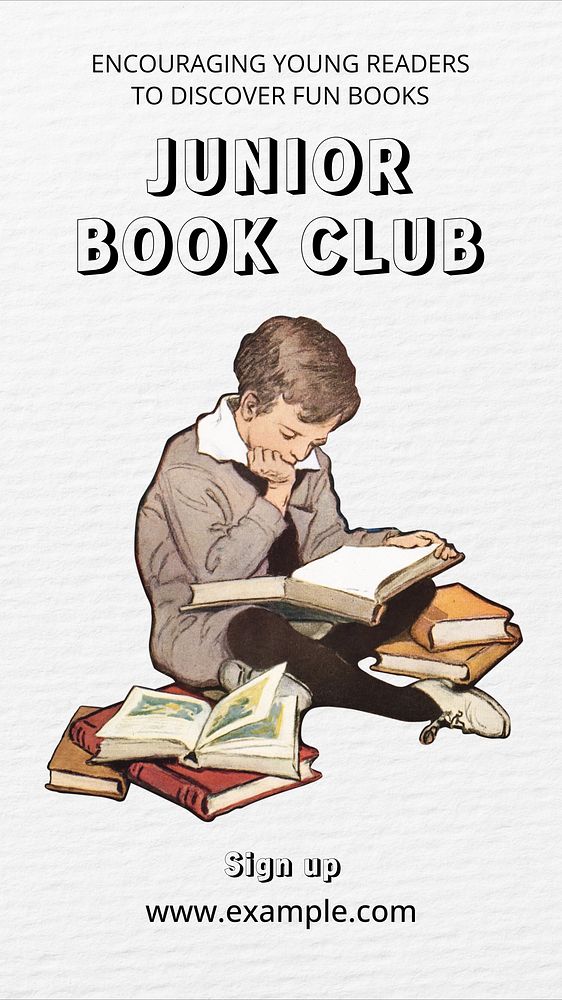 Junior book club  Instagram story template