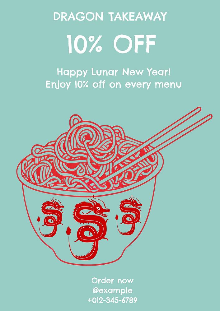 Restaurant promotion poster template