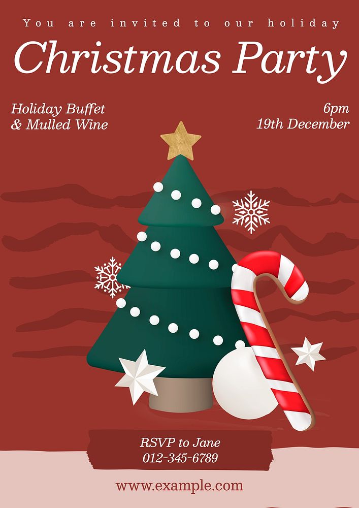 Christmas party  poster template  