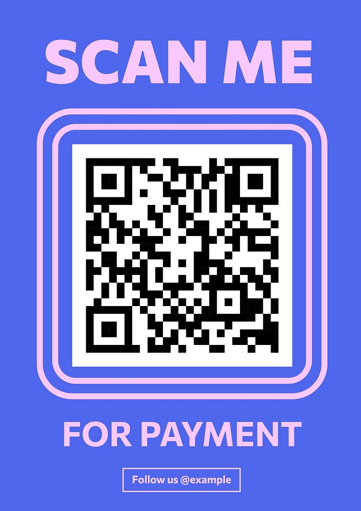 Scan me poster template