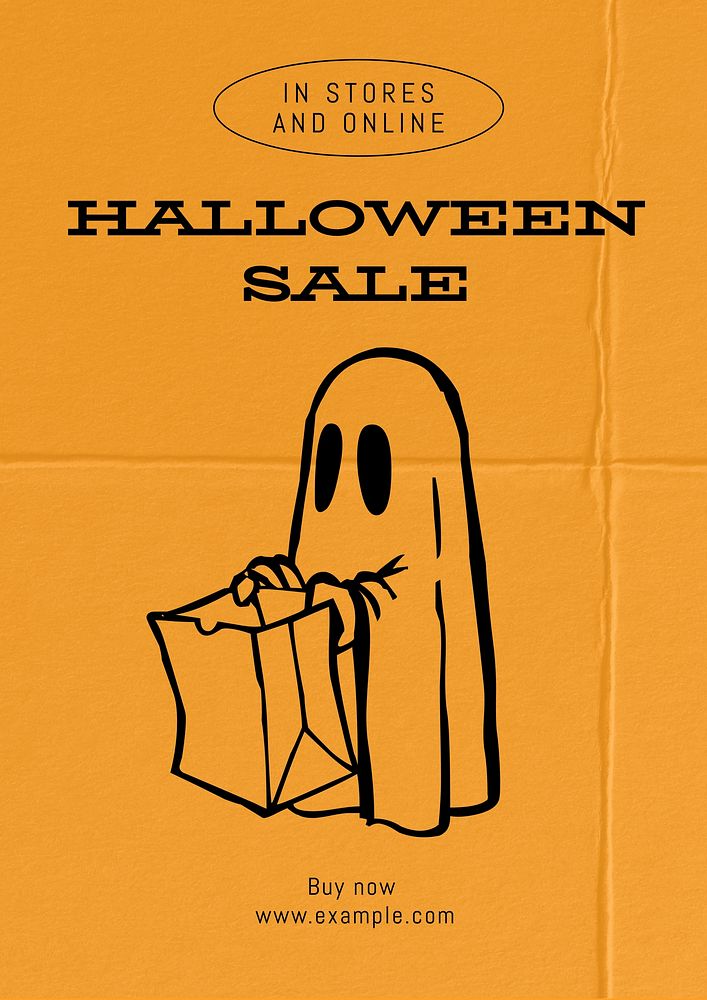 Halloween sale  poster template