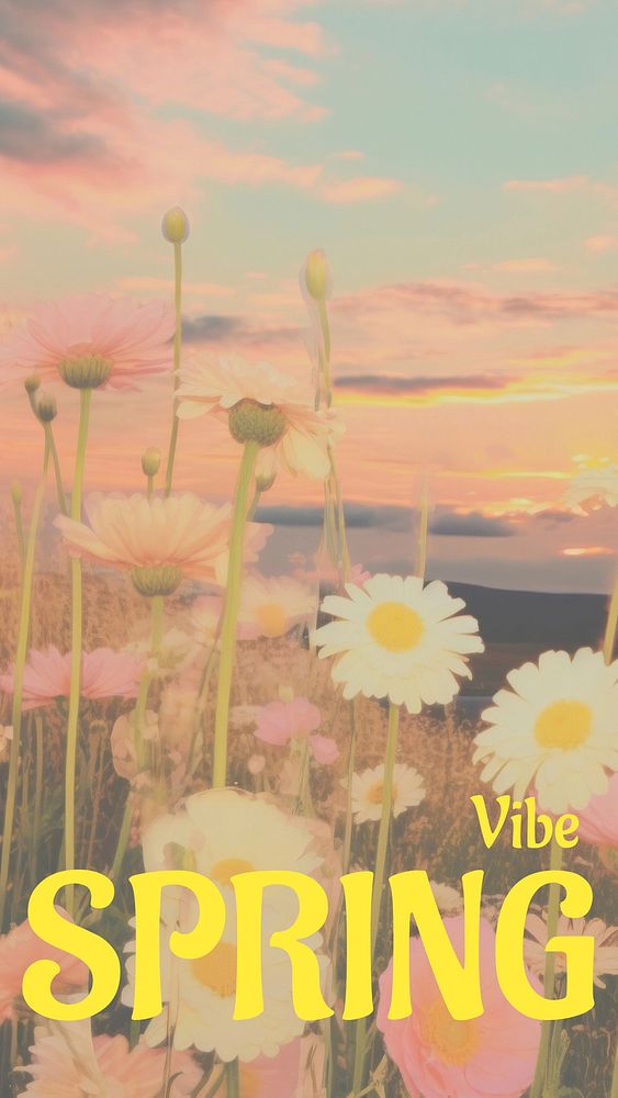 Spring vibe Facebook story template