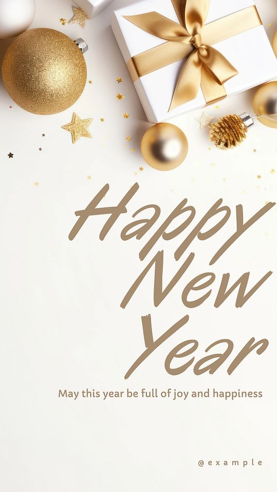 Happy New Year greeting template