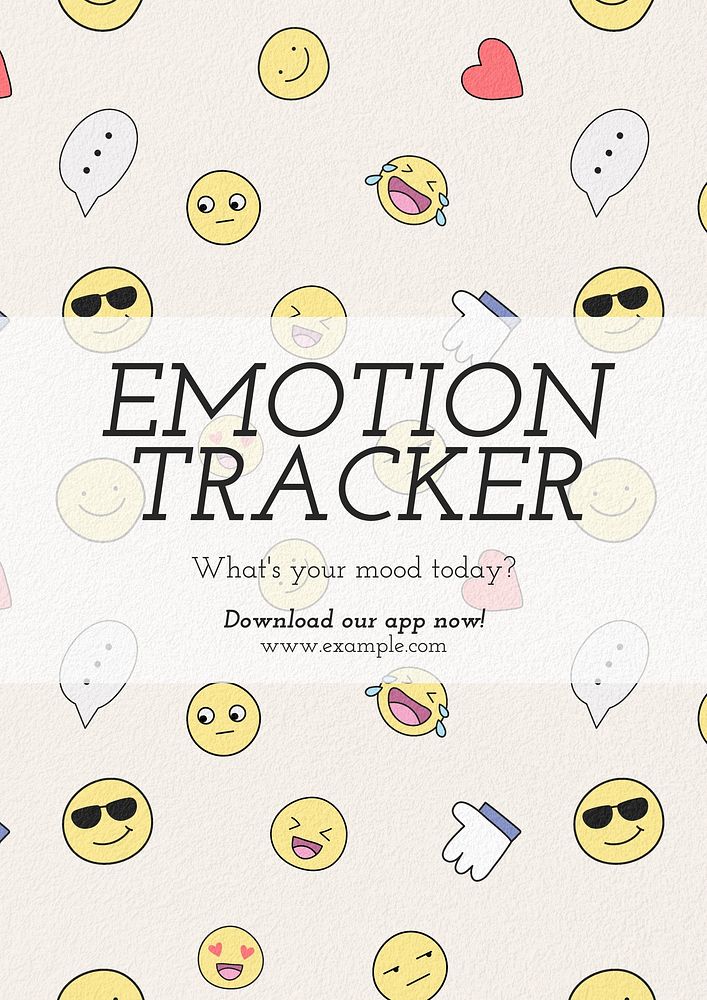 Emotion tracker poster template